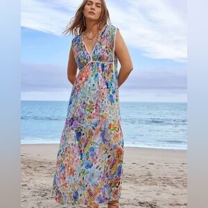 ‼️RARE‼️🎸Johnny Was🎸🔥NWT🔥Dylane Floral Silk Maxi Dress— S